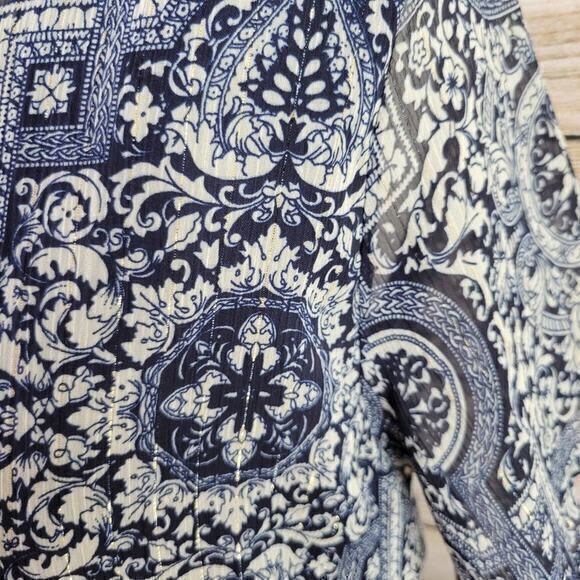 VICI Women’s Navy Brocade Metallic Shift Dress Size Medium‎ - Picture 5 of 5